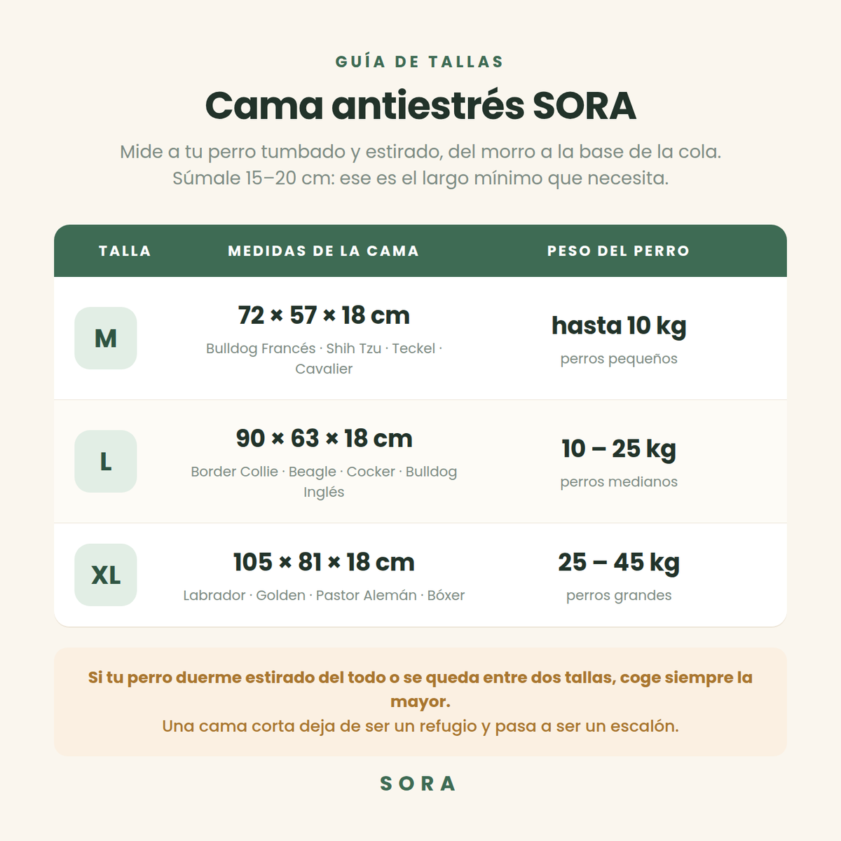 Cama antiestrés para mascotas